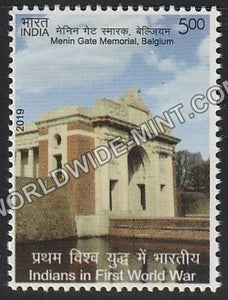 2019 Indians in First World War 1-Indian War Memorial-Menin Gate Memorial, Belgium MNH