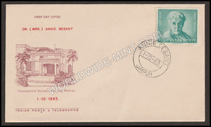 1963 Annie Besant FDC