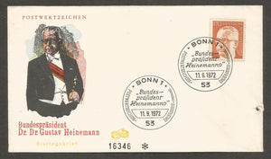 1972 Germany FDC #FC393