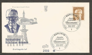 1972 Germany FDC #FC415