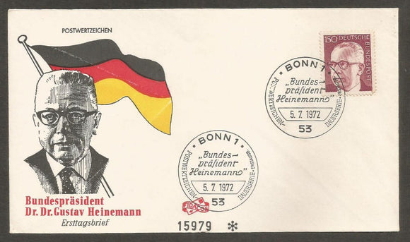 1972 Germany FDC #FC418