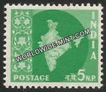 INDIA Map of India Ashoka Watermark 3rd Series(5np) Definitive MNH