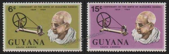 1969 Guyana Gandhi Birth Centenary Set of 2 #Gan422