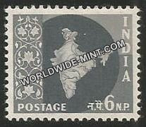 INDIA Map of India Ashoka Watermark 3rd Series(6np) Definitive MNH