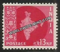 INDIA Map of India Ashoka Watermark 3rd Series(13np) Definitive MNH