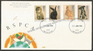 1990 Great Britain Prevention of Cruelty to Animals FDC #FA46