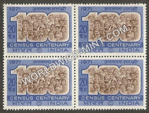 1971 Census Centenary Block of 4 MNH