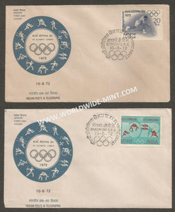 1972 XX Olympic Games - Set of 2 FDC