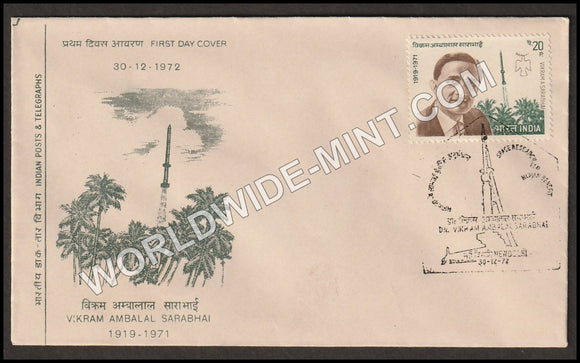 1972 Vikram A. Sarabhai FDC