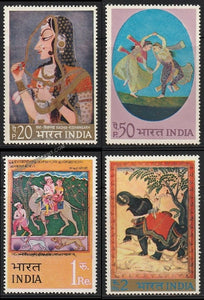 1973 Indian Miniature Paintings-Set of 4 MNH