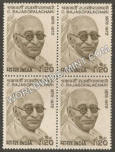 1973 C. Rajagopalachari Block of 4 MNH