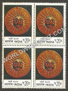 1974 Masks-Sun Block of 4 MNH