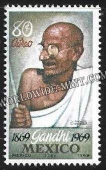 1969 Mexico Gandhi Single Stamp #Gan611