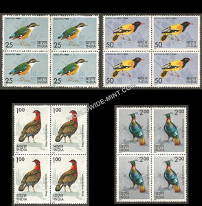 1975 Indian Birds - Set of 4 Block of 4 MNH