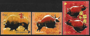 2009 Singapore Zodiac Series - Ox - Set of 3 #SIA64