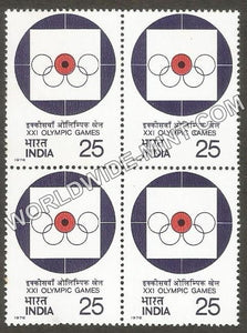 1976 XXI Olympics Games-Shooting Block of 4 MNH