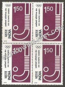 1976 XXI Olympics Games-Hockey Block of 4 MNH