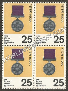 1976 Param Vir Chakra Block of 4 MNH