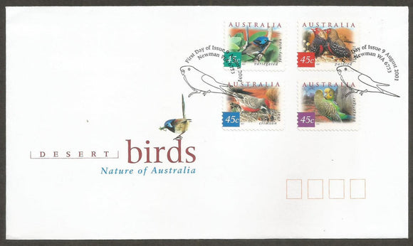 2001 Australia Desert Birds Nature of Australia FDC #FB69