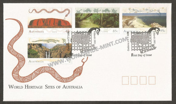 1993 Australia World Heritage Sites of Australia 4v FDC #FA6