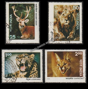 1976 Indian Wild Life-Set of 4 Used Stamp