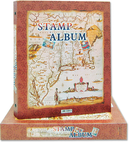 7203 Stamp Album with 16 Refills - Imported Taiwan Made - Chuyu Culture (2D, 3D, 5D, 6D Refills each 4 pcs , Total 16 Refills inside)