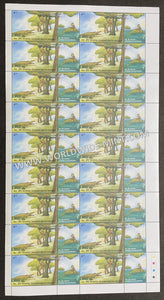 2001 INDIA Panchatantra Stories Crocodile & Monkey Setenant Full Sheet MNH