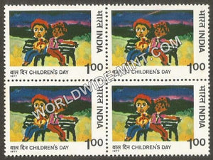 1977 Children's Day-Cats Block of 4 MNH