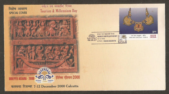 INDEPEX ASIANA 2000 - Tourism and Millennium Day  Special Cover #WB76