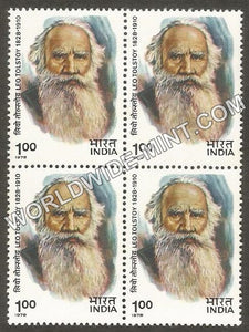 1978 Leo Tolstoy Block of 4 MNH