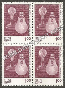 1979 Electric Lamp Block of 4 MNH