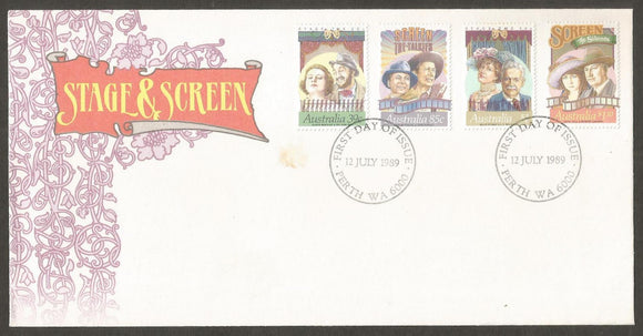 1989 Australia Stage & Screen FDC #FB7