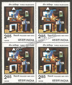 1982 Birth Centenary of Pablo Ruiz, Picasso Block of 4 MNH