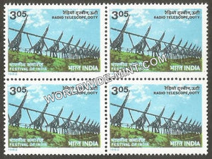 1982 Radio Telescope, Ooty Block of 4 MNH