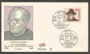 1976 Germany Carl Sunshine German writer FDC #FC88