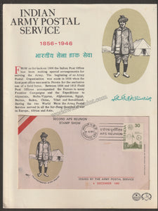 1980 India ARMY POSTAL SERVICES CORPS 2ND REUNION APS Cover (04.12.1980) IN PRESENTIAON EXHIBIT PAGE OFFICIAL ISSUE BY APS