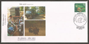 2013 Gaur Reintroduction-Active Management in Bandhavgarh TR  Special Cover #BH9