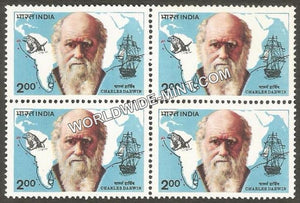 1983 Charles Robert Darwin Block of 4 MNH