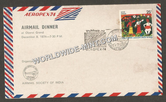 1974 AEROPEX Airmail Dinner Special Cover #WB98