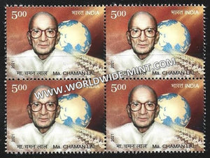 2021 India Ma. Chaman Lal Block of 4 MNH