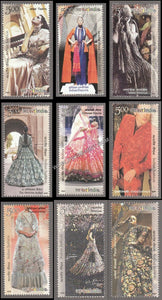 2020 Indian Fasion-Designer's Creation Series 4-Set of 9 MNH